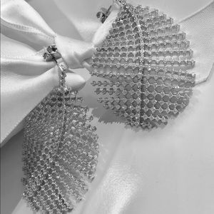 925 Sterling Silver CZ Dangling Earrings